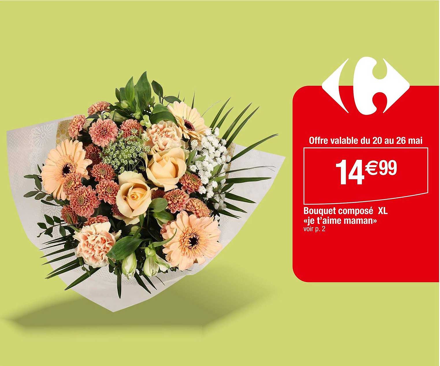 Bouquet composé XL « je t’aime maman »