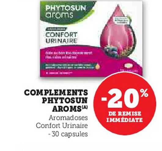 COMPLÉMENTS PHYTOSUN AROMS(A) Aromadoses Confort Urinaire - 30 capsules