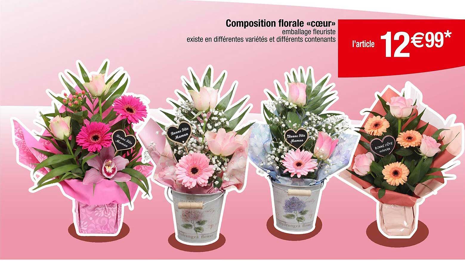 Composition florale «cœur»