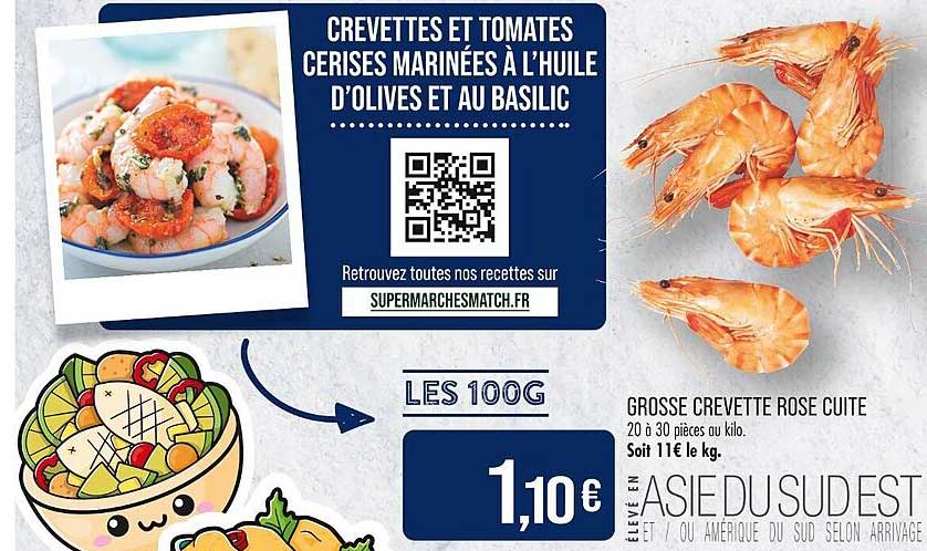 CREVETTES ET TOMATES CERISES MARINÉES À L’HUILE D’OLIVES ET AU BASILIC