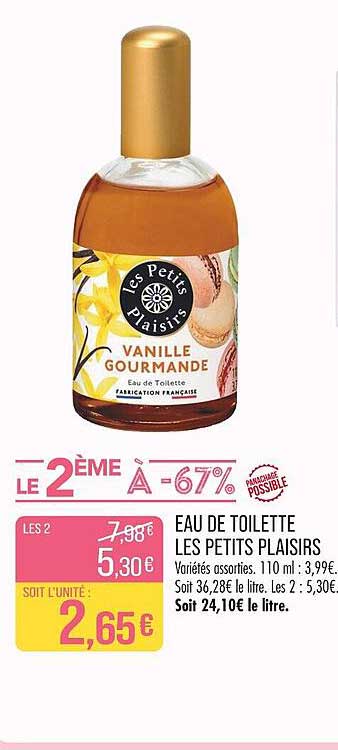 EAU DE TOILETTE LES PETITS PLAISIRS VANILLE GOURMANDE