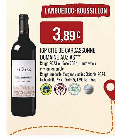 IGP Cité de Carcassonne Domaine Auzias