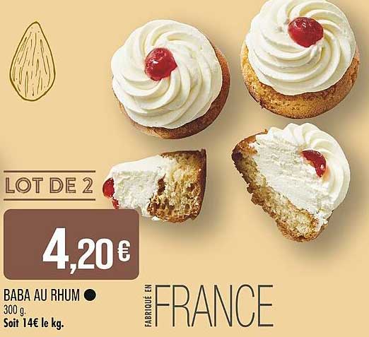 LOT DE 2 BABA AU RHUM