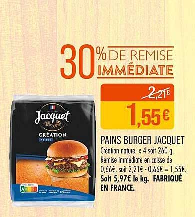 PAINS BURGER JACQUET