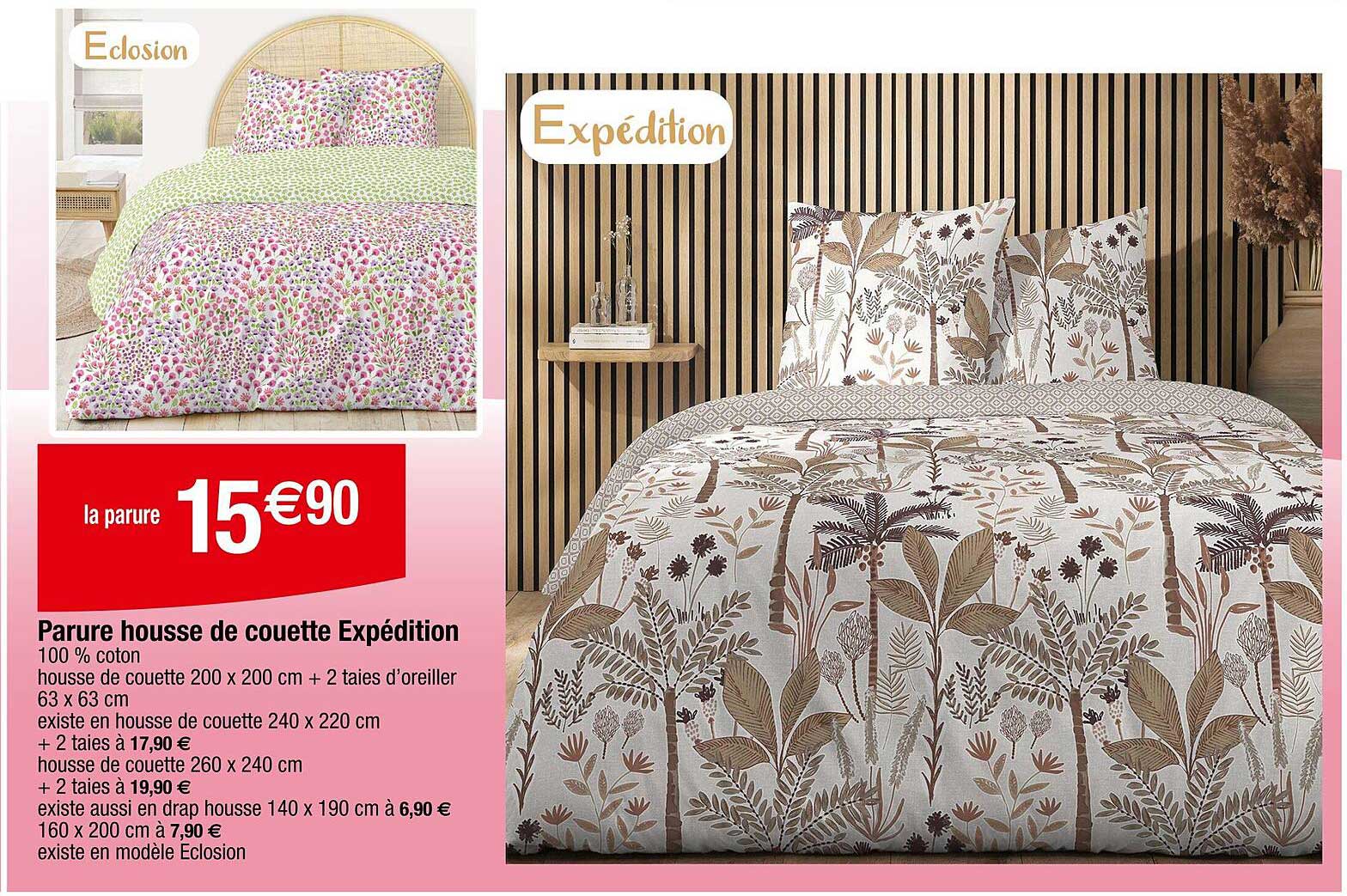 Parure housse de couette Expédition