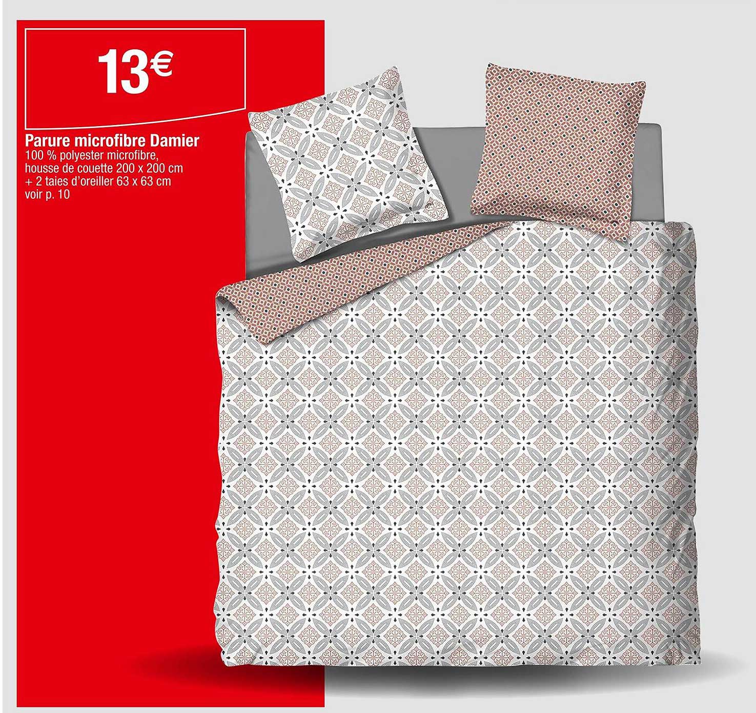 Parure microfibre Damier