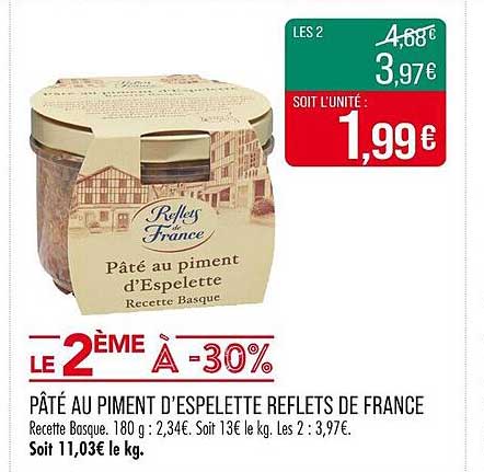 Pâté au piment d'Espelette Reflets de France