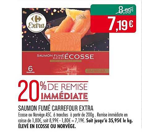 SAUMON FUMÉ CARREFOUR EXTRA