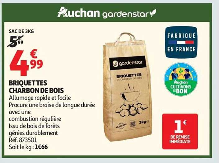 BRIQUETTES CHARBON DE BOIS