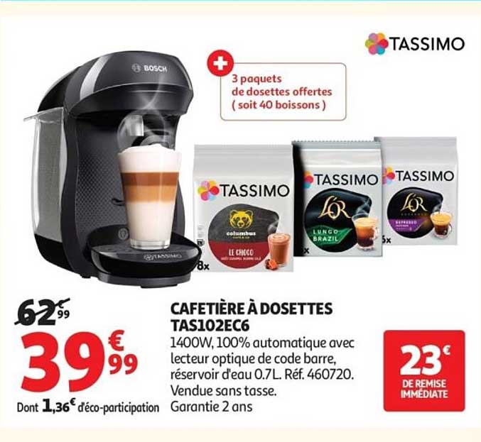 CAFETIÈRE À DOSETTES TAS102EC6