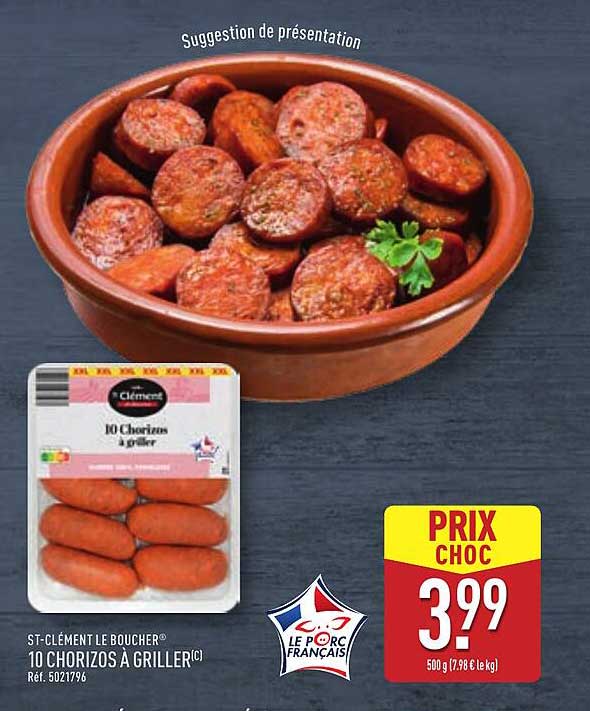 10 Chorizos à griller