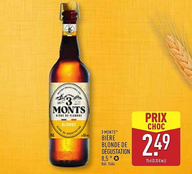 3 MONTS® BIÈRE BLONDE DE DÉGUSTATION