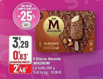 4 Glaces Amande MAGNUM