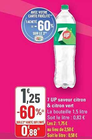 7 UP saveur citron & citron vert