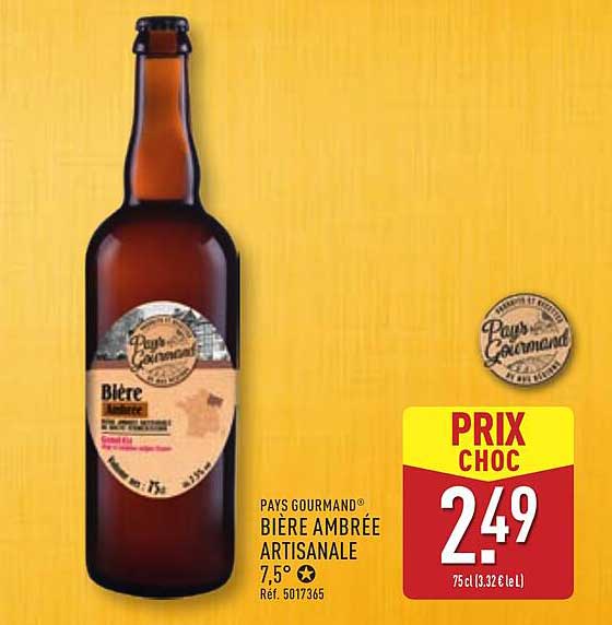 BIÈRE AMBRÉE ARTISANALE