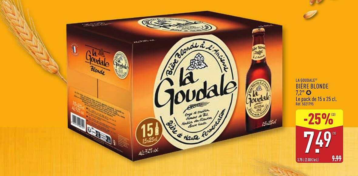 Bière Blonde La Goudale 7,2°