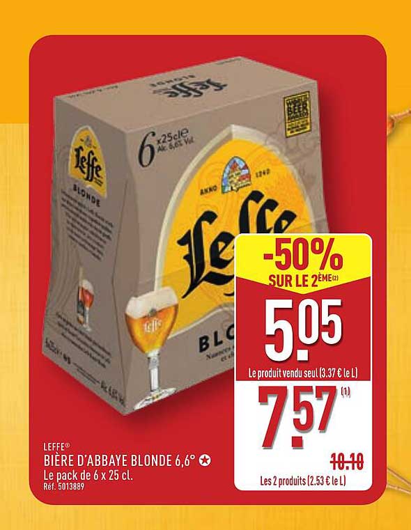BIÈRE D'ABBAYE BLONDE 6,6°