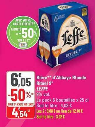 Bière** d'Abbaye Blonde Rituel 9*