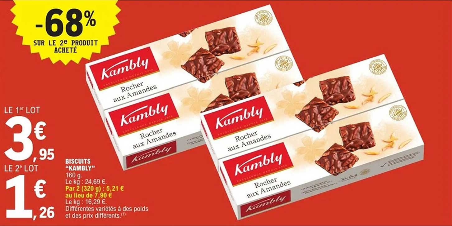 Biscuits "Kambly" Rocher aux Amandes