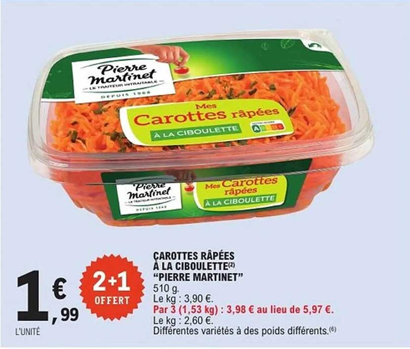 CAROTTES RÂPÉES À LA CIBOULETTE "PIERRE MARTINET"
