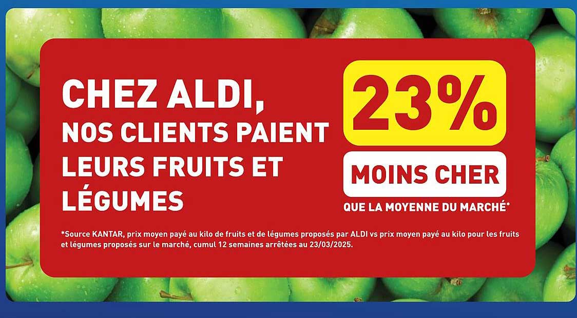CHEZ ALDI, NOS CLIENTS PAIENT LEURS FRUITS ET LÉGUMES