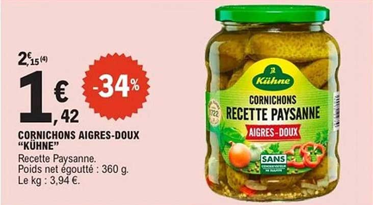 CORNICHONS AIGRES-DOUX “KÜHNE”