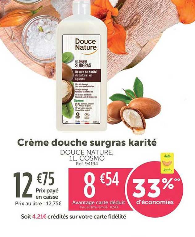 Crème douche surgras karité