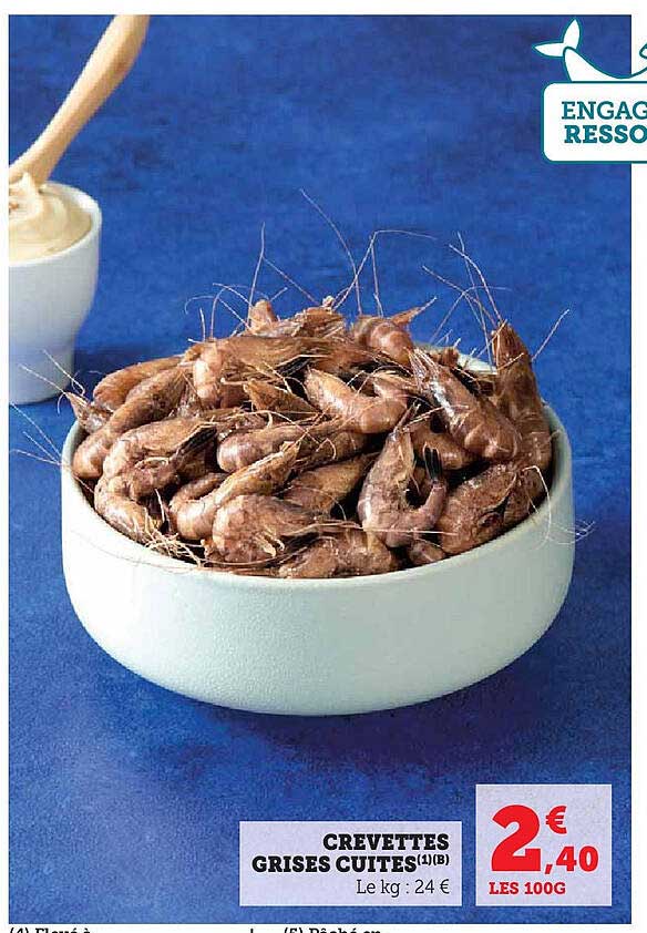 CREVETTES GRISES CUITES