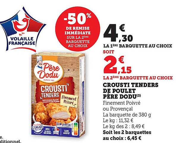 CROUSTI TENDERS DE POULET PÈRE DODU