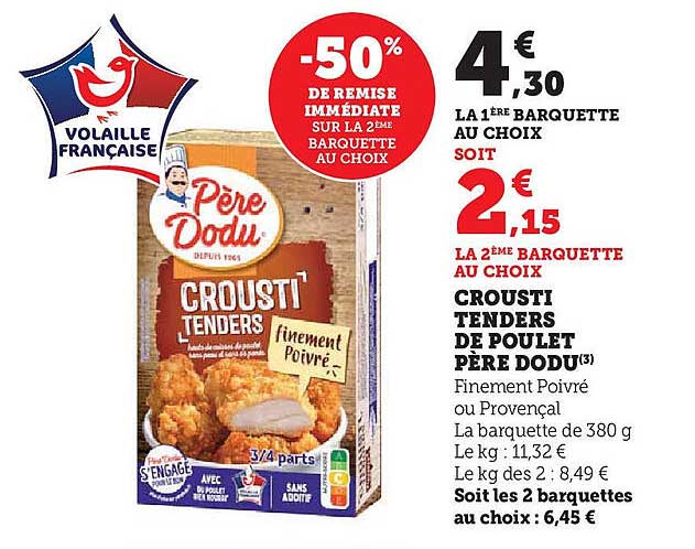 CROUSTI TENDERS DE POULET PÈRE DODU