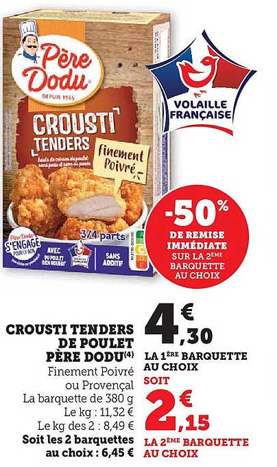 CROUSTI TENDERS DE POULET PÈRE DODU