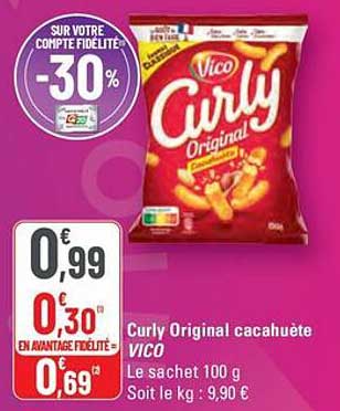 Curly Original cacahuète VICO