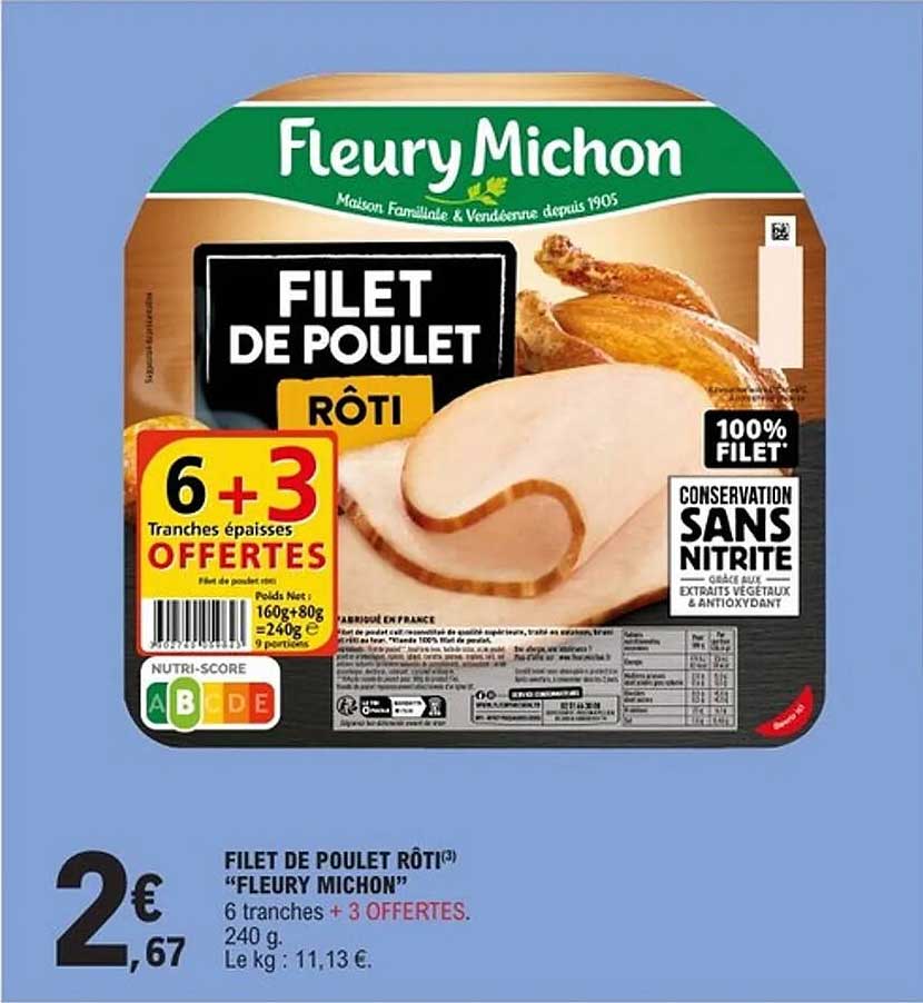 FILET DE POULET RÔTI "FLEURY MICHON"