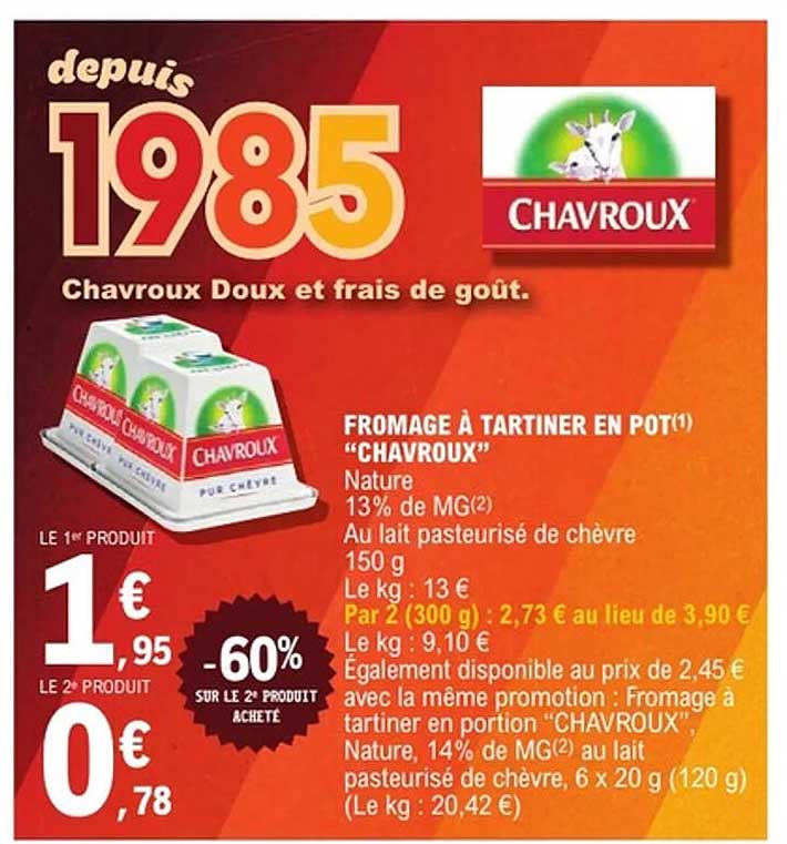 FROMAGE À TARTINER EN POT "CHAVROUX"