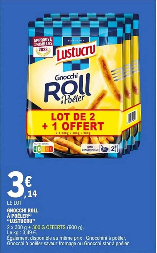 Gnocchi Roll à Poêler - LOT DE 2 + 1 OFFERT