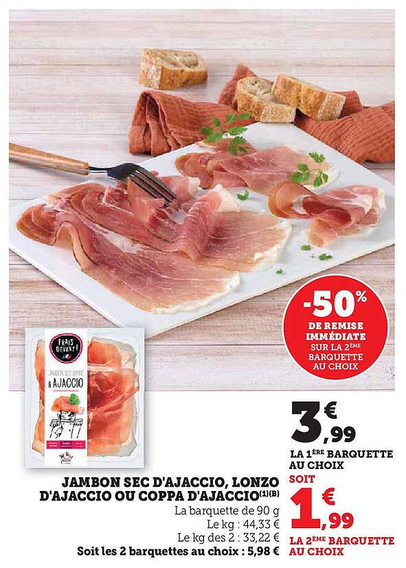 Jambon Sec D'Ajaccio, Lonzo D'Ajaccio ou Coppa D'Ajaccio