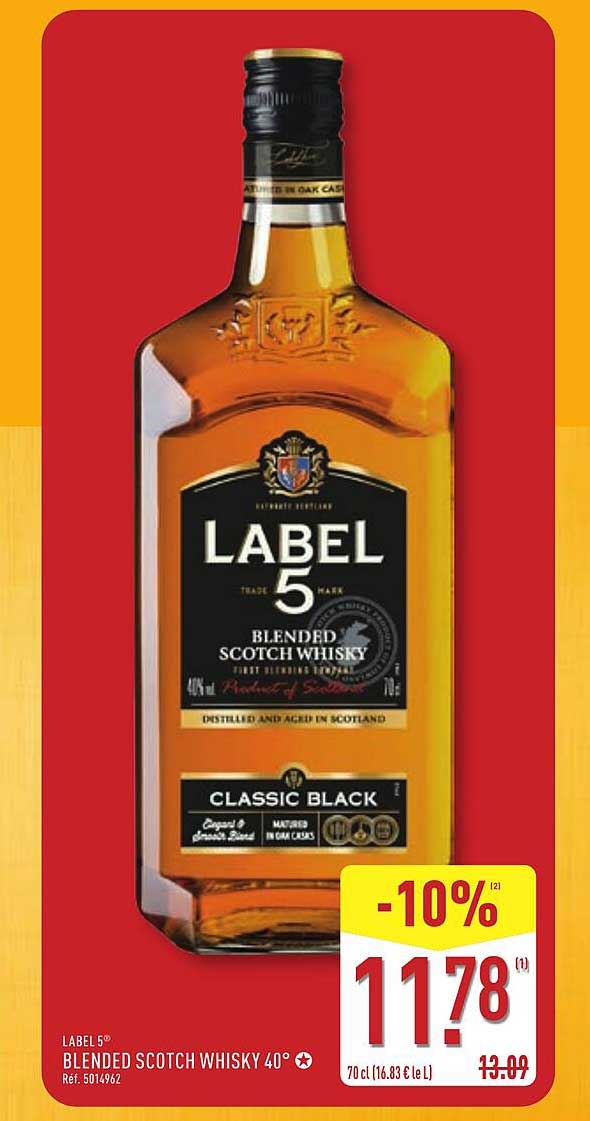 LABEL 5® BLENDED SCOTCH WHISKY 40°