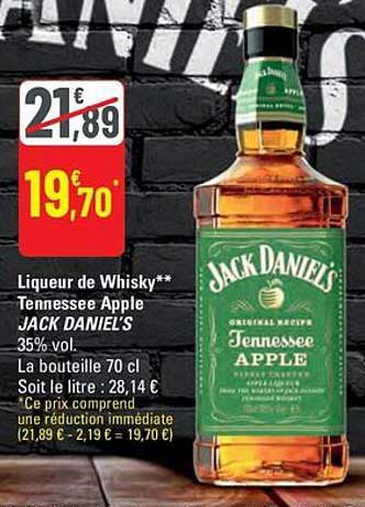Liqueur de Whisky** Tennessee Apple JACK DANIEL'S