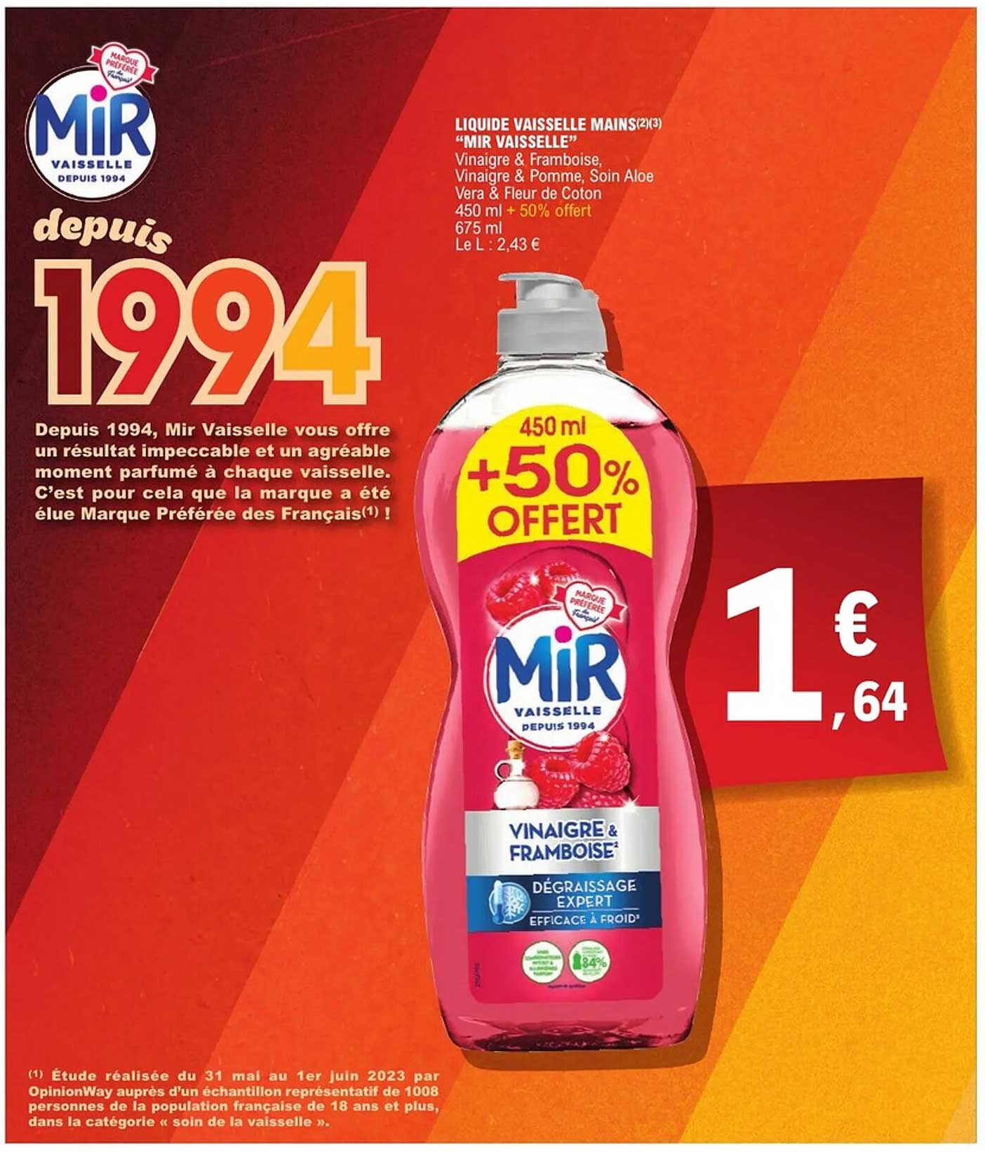 LIQUIDE VAISSELLE MAINS "MIR VAISSELLE"