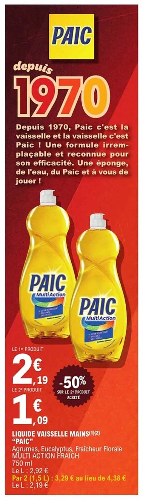 LIQUIDE VAISSELLE MAINS "PAIC"