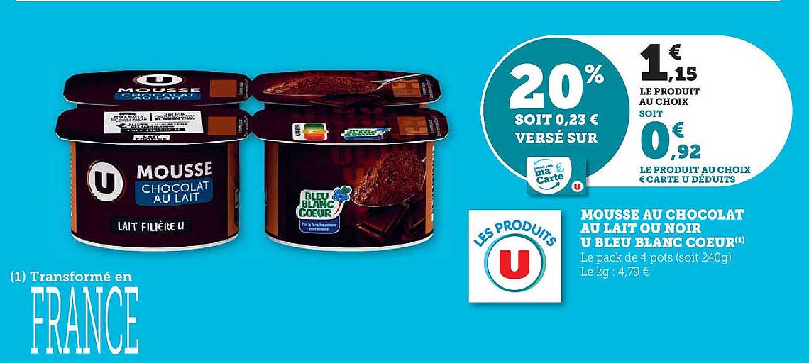 MOULE AU CHOCOLAT AU LAIT OU NOIR U BLEU BLANC COEUR