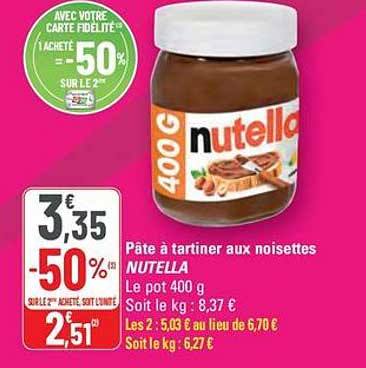 Pâte à tartiner aux noisettes NUTELLA