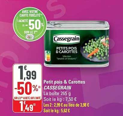 Petit pois & Carottes CASSEGRAIN