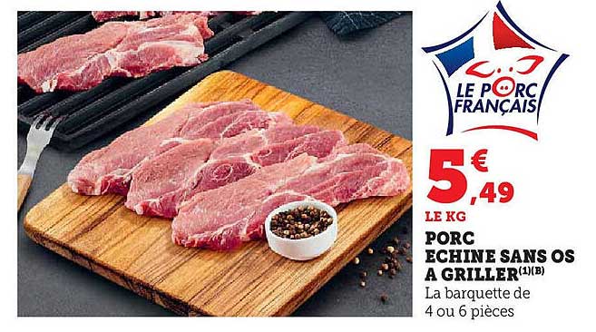 PORC ECHINE SANS OS A GRILLER