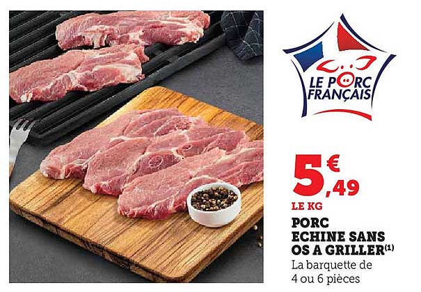 PORC ECHINE SANS OS A GRILLER