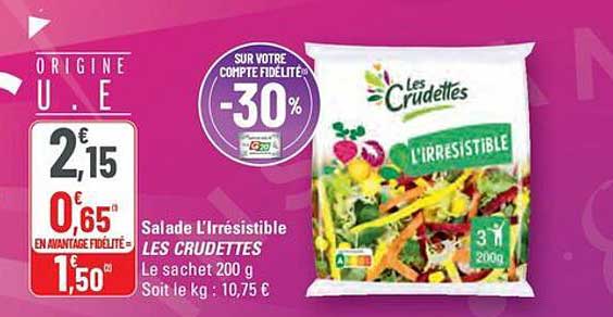 Salade L'Irresistible LES CRUDITTES