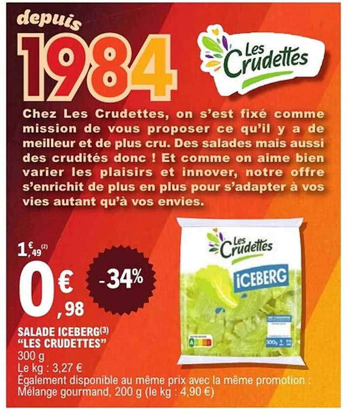 SALADES ICEBERG "LES CRUDETTES"