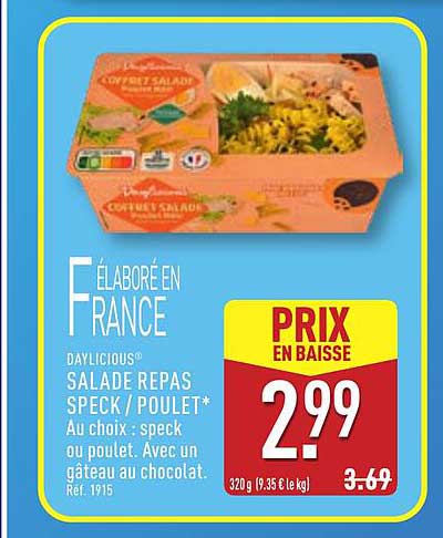 SALADES REPAS SPECK / POULET