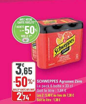 SCHWEPPES Agrumes Zéro