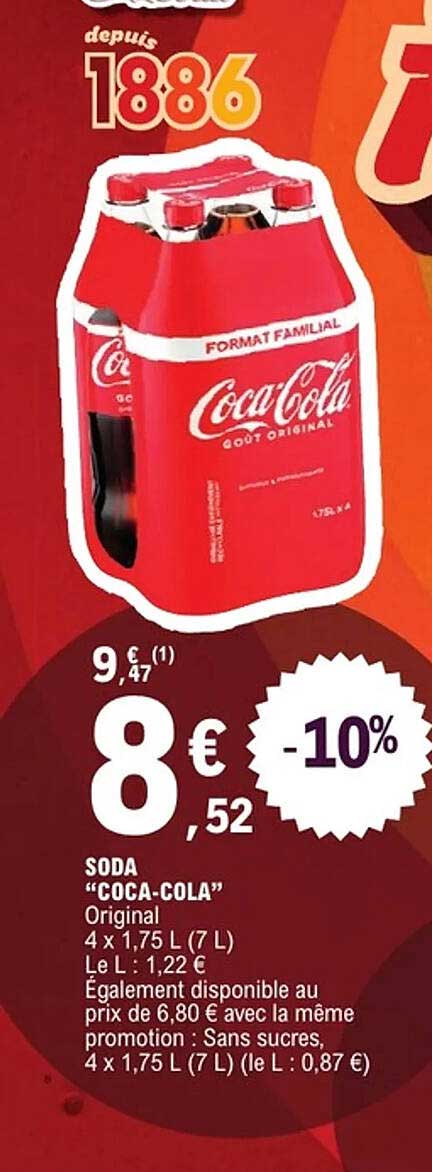 SODA "COCA-COLA" Original 4 x 1,75 L (7 L)